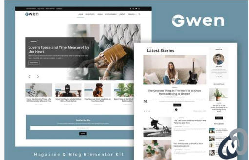 Gwen Blog Magazine Elementor Template Kit