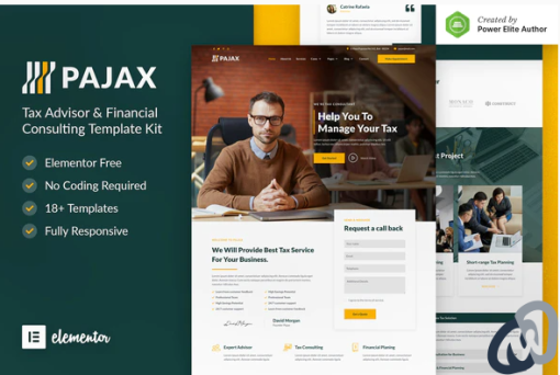 Pajax %E2%80%93 Tax Advisor Financial Consulting Elementor Template Kit