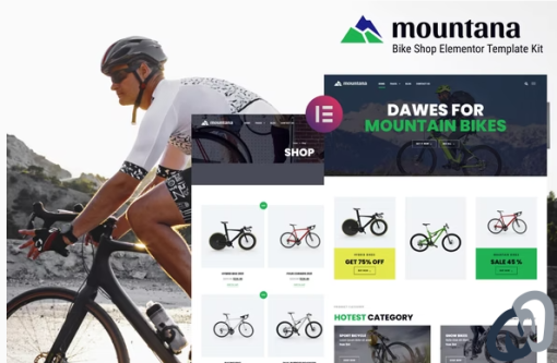 Mountana Bike Shop WooCommerce Elementor Template Kit