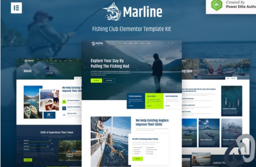 Marline %E2%80%93 Fishing Hunting Club Elementor Template Kit