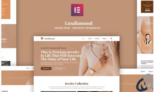 Luxdiamond Jewelry Shop Elementor Template Kit