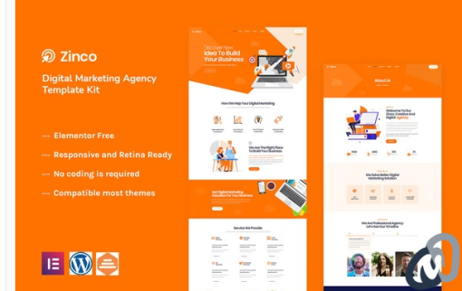 Zinco Digital Marketing Agency Elementor Template Kit