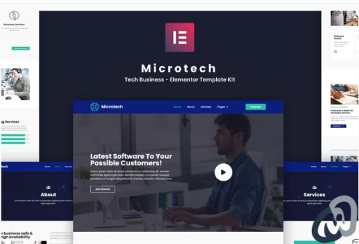 Microtech Tech Business Elementor Template Kit