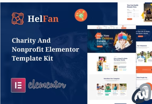 HelFan Charity and Nonprofit Elementor Template Kit