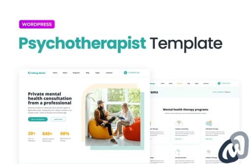 Talking Minds %E2%80%93 Psychotherapist Elementor Template Kit