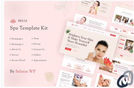 Belle Beauty Spa Elementor Template Kit