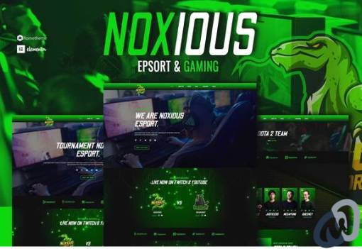 Noxious Esport Gaming Elementor Template kit