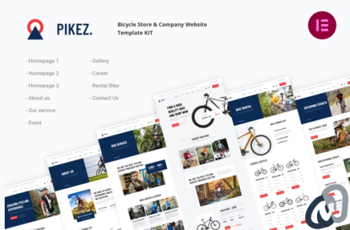 Pikez Bicycle Store Company Elementor Template Kit