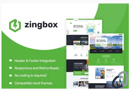 Zingbox %E2%80%93 Wind Solar Energy Elementor Template Kit