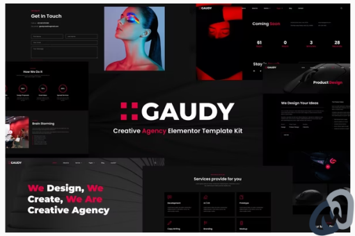 Gaudy %E2%80%93 Dark Digital Agency Elementor Template Kit
