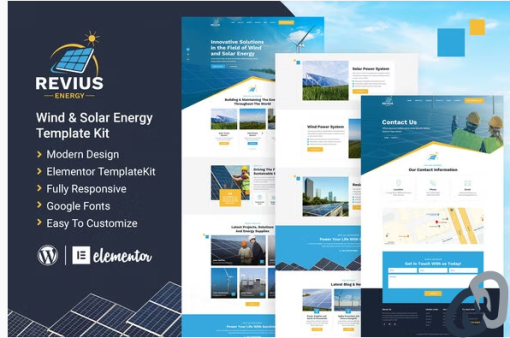 Revius Energy Elementor Template Kit