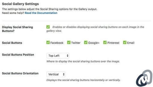 social gallery options