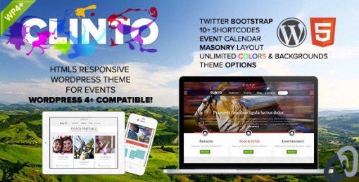 Clinto HTML5 Responsive WordPress Theme for Events