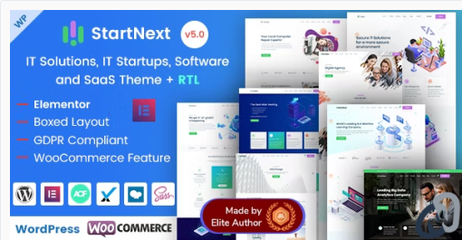 StartNext IT Startups and Digital Services WordPress Theme