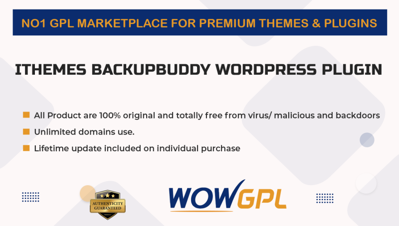 IThemes BackupBuddy WordPress Plugin
