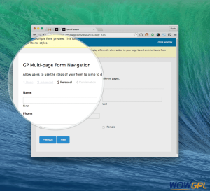 gp multi page form navigation activation type progression1