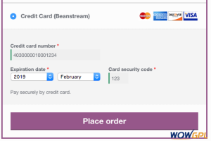 woocommerce beanstream checkout form