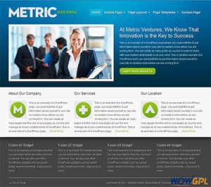 metric wordpress theme