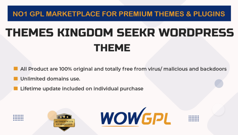 Themes Kingdom Seekr WordPress