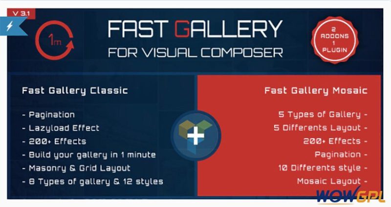 Fast Gallery for Visual Composer Wordpress Plugin