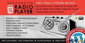 PREV Shoutcast Radio Player WP