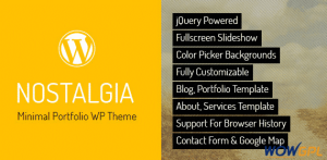 Nostalgia Responsive Portfolio WordPress Theme