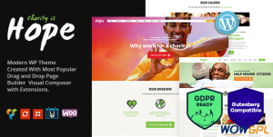 Hope Non Profit Charity And Donations WP Theme