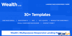 Wealth Multi Purpose Landing Page WordPress Theme