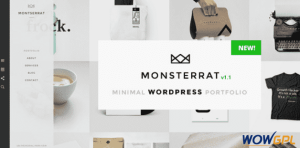 Monsterrat Minimal WordPress Portfolio Theme