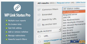 WP Link Status Pro Fix Broken Links and Manage Redirections