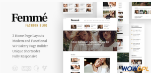 Femme Online Magazine Fashion Blog WP Theme