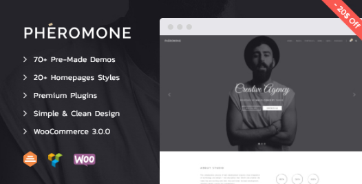 Pheromone - Creative Multi-Concept WordPress Theme 1.3.0 1 Pheromone Creative Multi Concept WordPress Theme