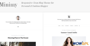 Minimy Responsive Clean Personal Fashion Blog