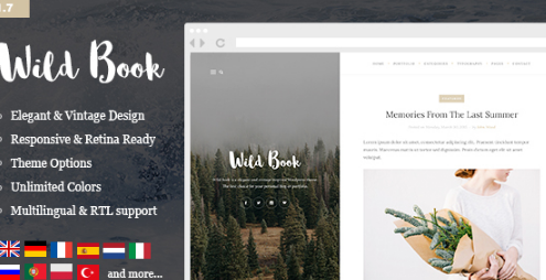Wild Book - Vintage Blog & Portfolio Theme 1.9.6 1 Wild Book Vintage Blog Portfolio Theme
