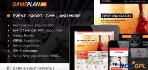 Gameplan Event and Gym Fitness WordPress Theme