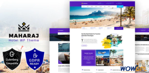 Maharaj Hotel Hotel Booking WordPress Theme