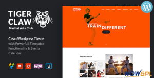 Tiger Claw Martial Arts School and Fitness Center WordPress Theme
