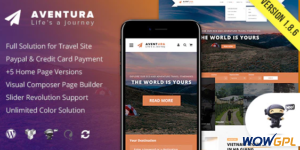 Aventura Travel Tour Booking System WordPress Theme