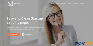 Vanessa Easy Startup Landing Page WP Theme