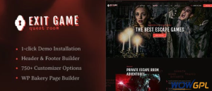 Exit Game Real Life Room Escape WordPress Theme