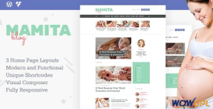 Mamita Pregnancy Maternity Blog WordPress Theme