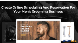Groomly Mens Grooming Scheduling Reservation WordPress Theme