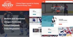 Lets Play Hockey School Sport WordPress Theme