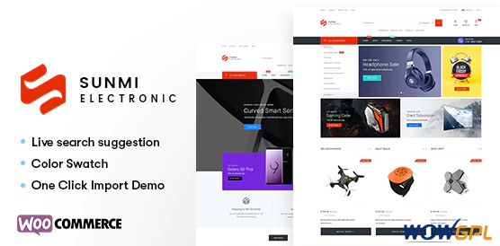 Sumi Electronics WordPress Theme for WooCommerce RTL supported