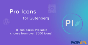 Pro Icons for Gutenberg WordPress Editor