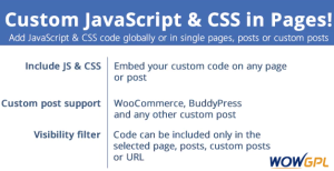 Custom JavaScript CSS in Pages