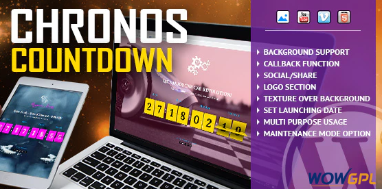 Chronos CountDown Flip Timer With Background