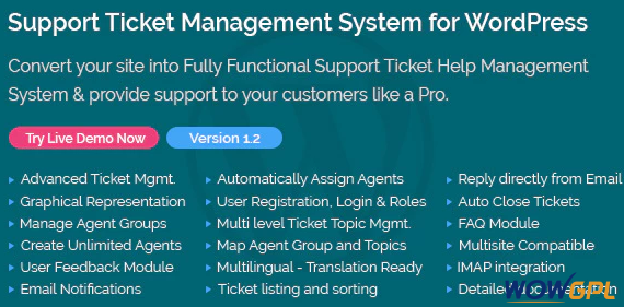 Support Ticket Management System for WordPress