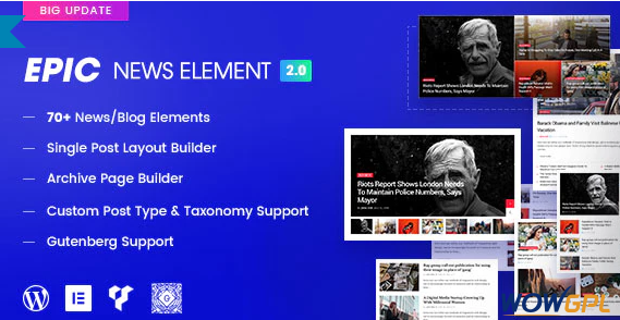 Epic News Elements Elementor WPBakery Add ons
