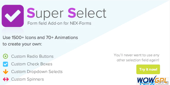 NEX Forms Super Selection Form Field Add on